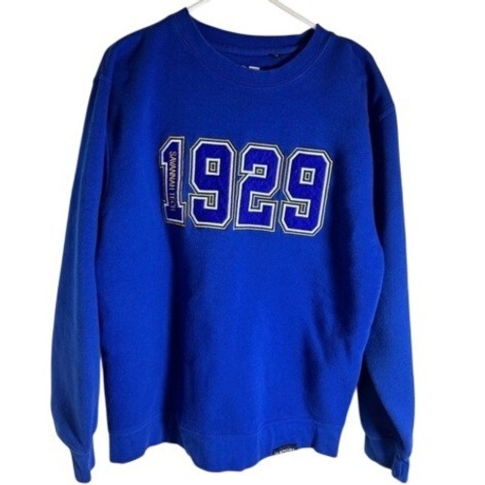 Savannah Tech 1929 Royal Blue Crewneck Sweatshirt Mens Medium Academia